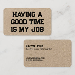 Funny Retirement Kraft Business Card