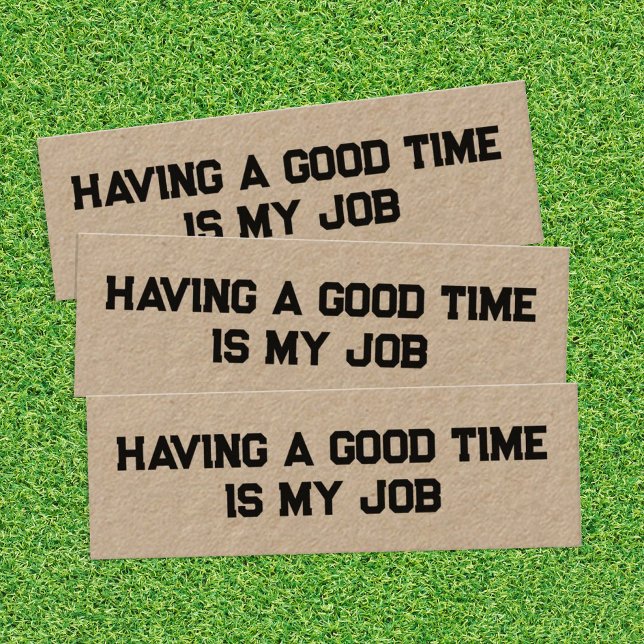 Funny Retirement Kraft Mini Business Card (Funny Retired Cards)