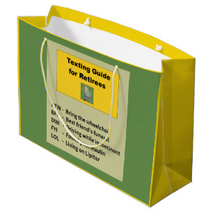 Funny Retirement Large Gift Bag