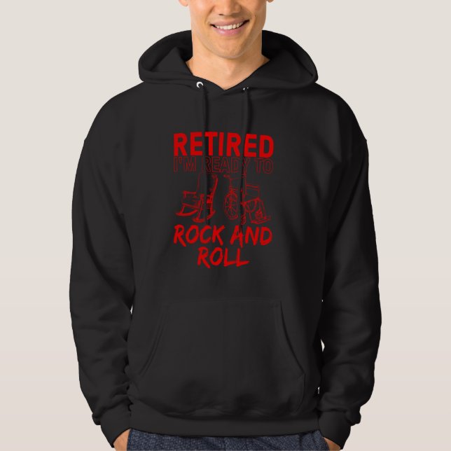 Funny Retirement Men Women Cool Retired Rocking Ch Hoodie (Front)