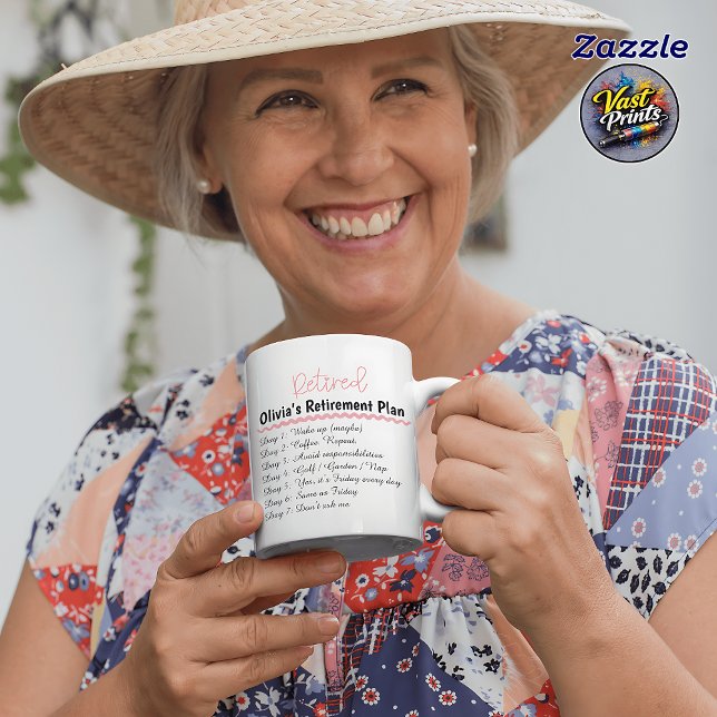Funny Retirement Mug Custom Name Retired Plan (Funny Retirement Mug Custom Name Retired Plan)