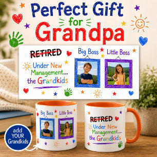 Funny Retirement Mug with Grandkids (Customisable)
