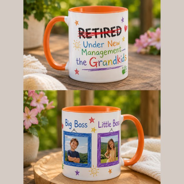 Funny Retirement Mug with Grandkids (Customisable) (Creator Uploaded)