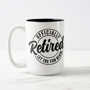 Funny Retirement Officially Retired 2026 Two-Tone Coffee Mug