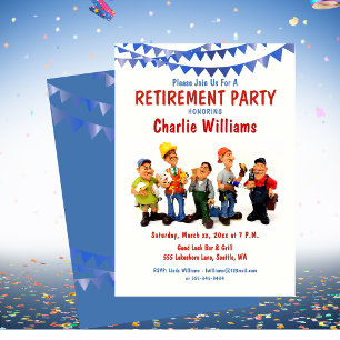 Funny Retirement Party Celebration Co-Worker Invitation