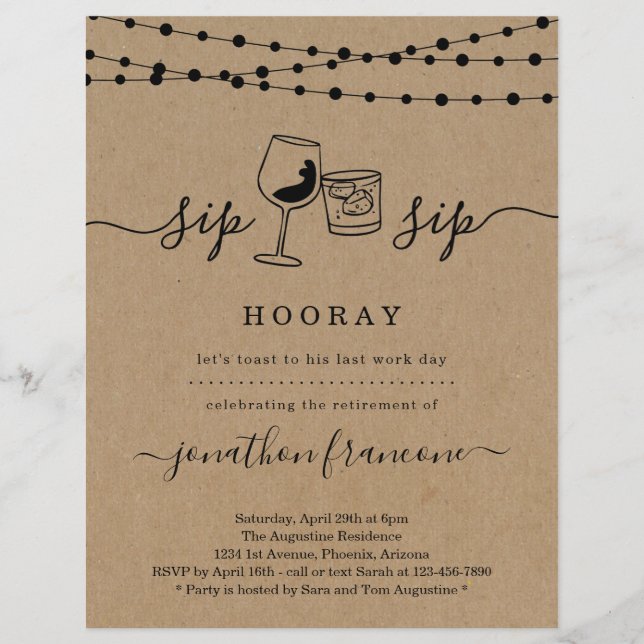 Funny Retirement Party Invitation Flyer (Front)