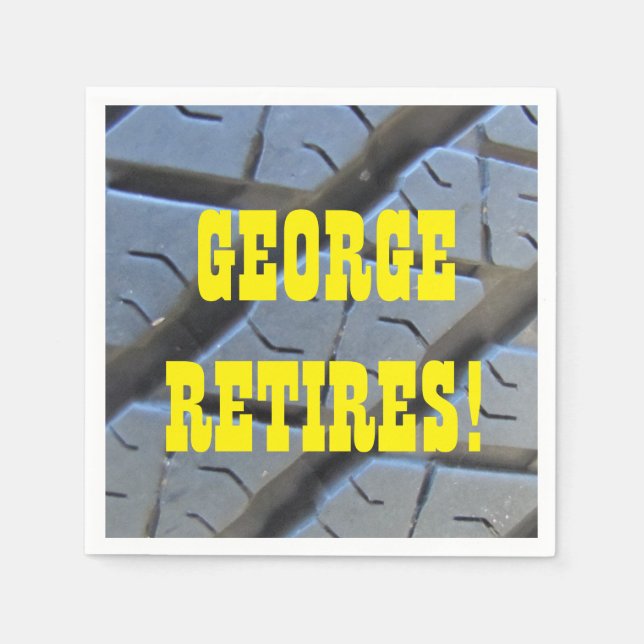 Funny Retirement Party Napkins (Front)