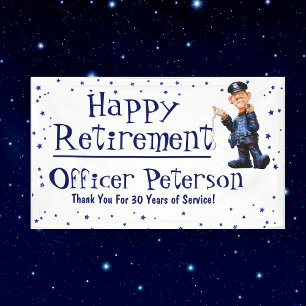 Funny Retirement Party Police Officer Sign