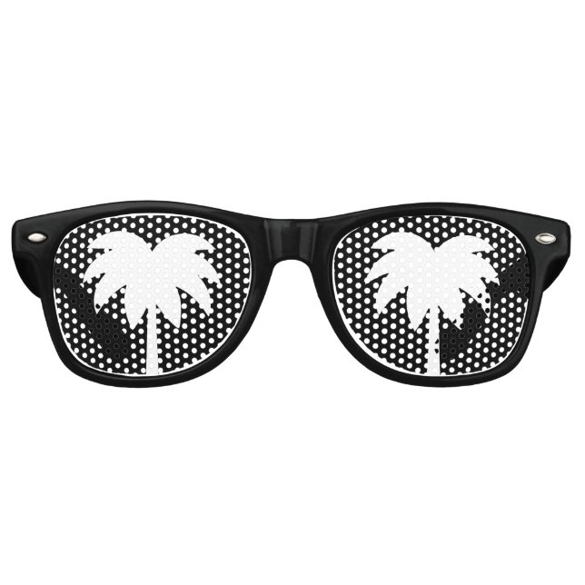Funny retirement party shades with palm tree (Front)
