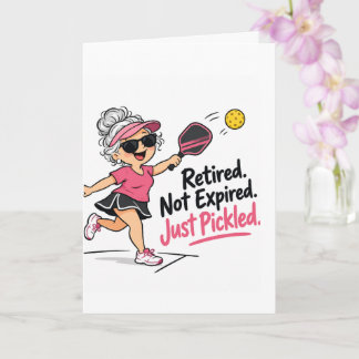 Funny Retirement Pickleball Napkins Card