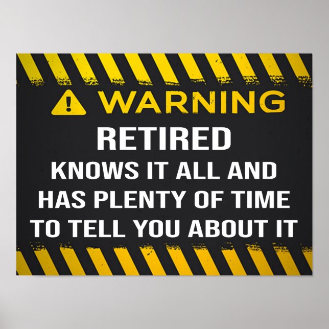 Funny Retirement Poster (Front)