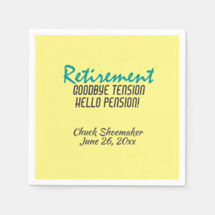 Funny Retirement Quote Personalized  Napkin