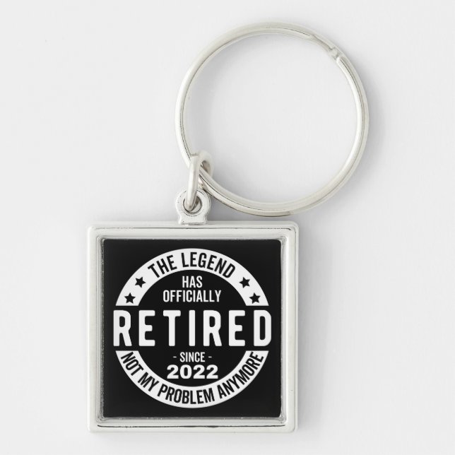 funny retirement, retired, retired firefighter, re key ring (Front)