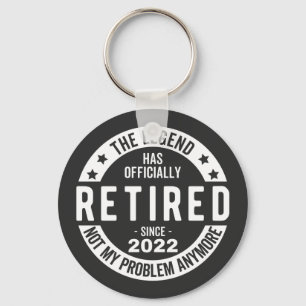 funny retirement, retired, retired firefighter, re key ring