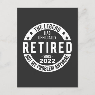 funny retirement, retired, retired firefighter, re postcard