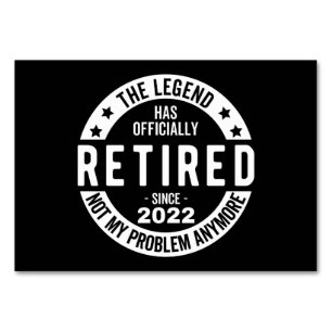 funny retirement, retired, retired firefighter, re table number