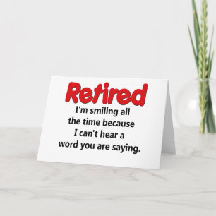 Funny Retirement Saying Card