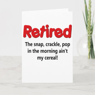 Funny Retirement Saying Card