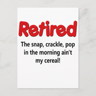 Funny Retirement Saying Postcard
