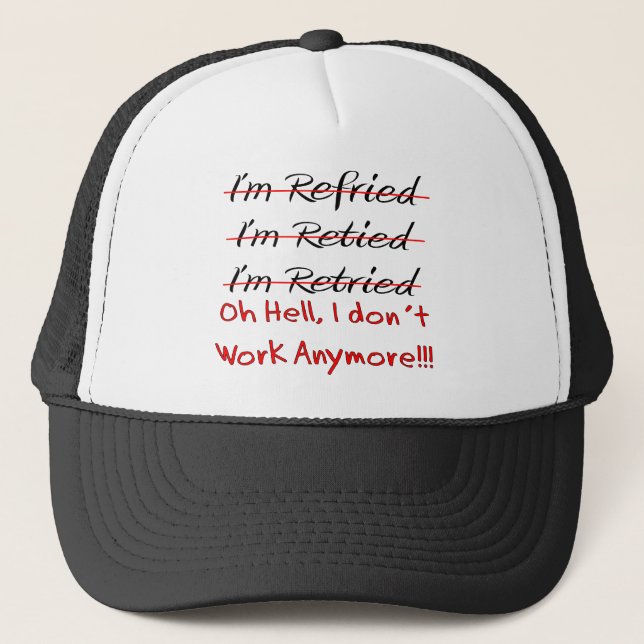 Funny Retirement Shirts and Gifts Trucker Hat (Front)