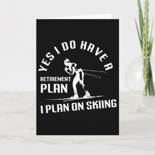 Funny Retirement Skiing  Card