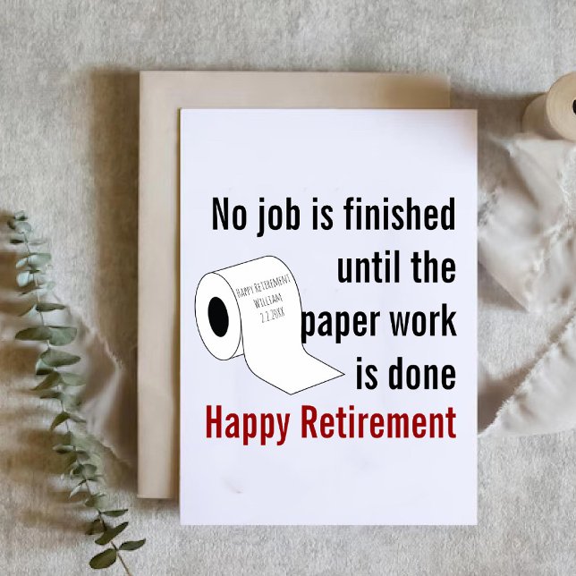 Funny Retirement Toilet Paper card for colleague (Funny Retirement Toilet Paper card for colleague)