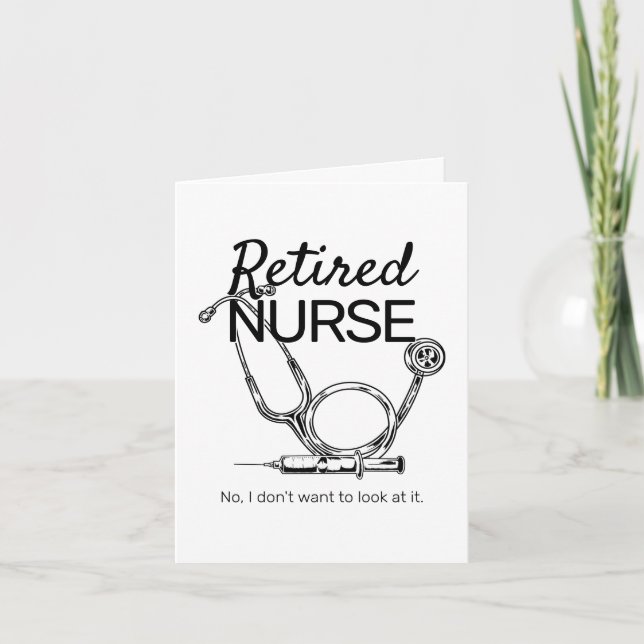 Funny Retiring Nurse Medical RN Retirement Card (Front)