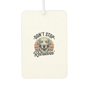 Funny Retriever Dog Vintage Engraving Graphic Tee_ Car Air Freshener