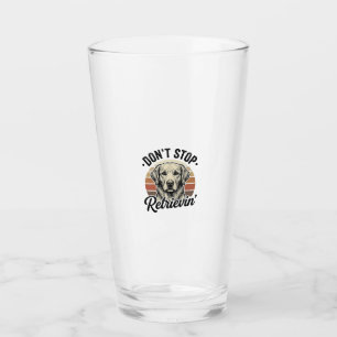 Funny Retriever Dog Vintage Engraving Graphic Tee_ Glass