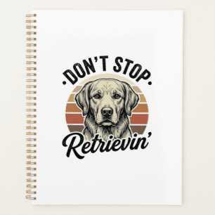 Funny Retriever Dog Vintage Engraving Graphic Tee_ Planner