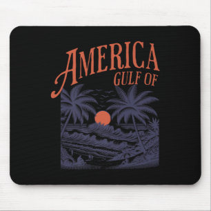 Funny Retro 2025 Grunge Design, Gulf Of Usa Americ Mouse Pad