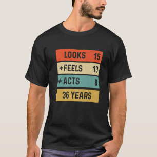 Funny Retro 36Th Birthday 36 Years Old Born In 198 T-Shirt