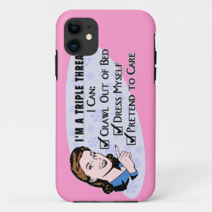Funny Retro 50's Sarcastic Woman: Triple Threat iPhone 11 Case