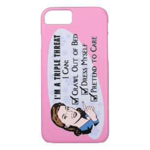 Funny Retro 50's Sarcastic Woman: Triple Threat iPhone 8/7 Case