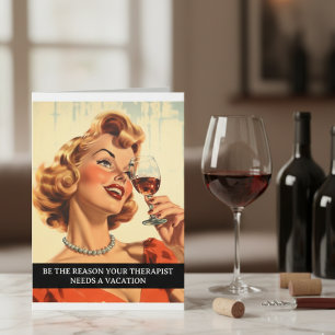 Funny Retro 50s Saying Therapist  Card