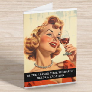 Funny Retro 50s Saying Therapist  Card