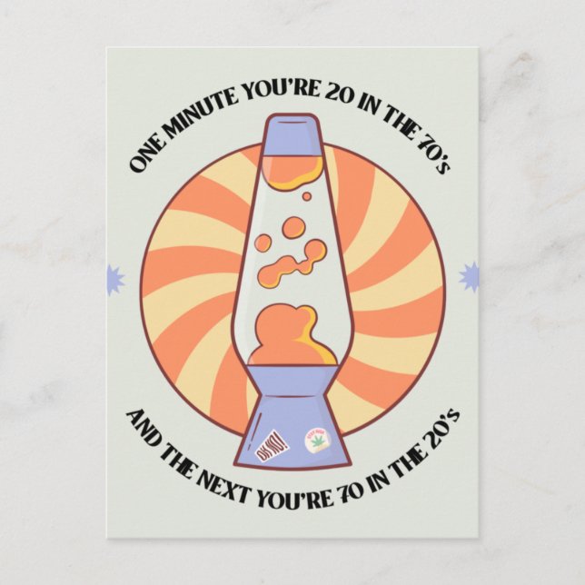 Funny Retro 70's  Postcard (Front)