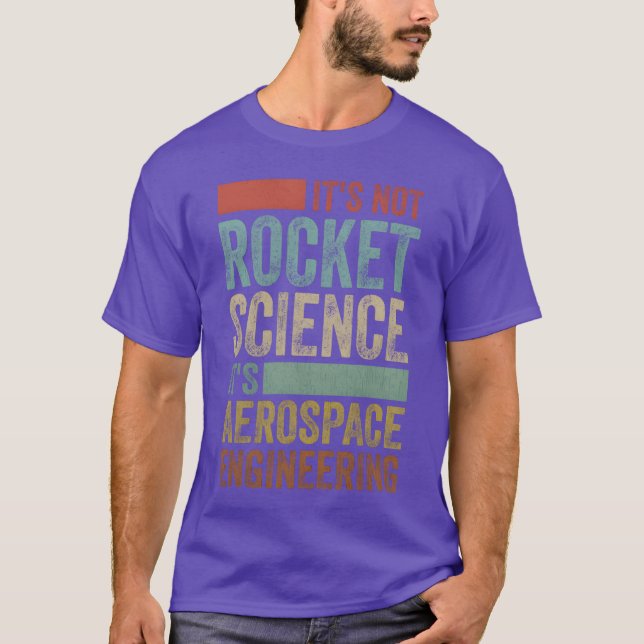 Funny Retro 80s Rocket Science Aerospace Engineer  T-Shirt (Front)