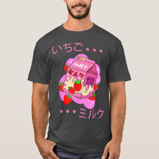 Funny Retro 90s Japanese Kawaii Strawberry Milk Sh T-Shirt