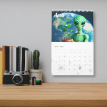 Funny Retro Alien Calendar – Aliens Among Us