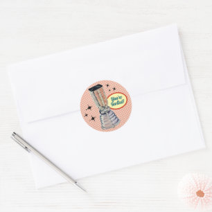 Funny Retro Appliances Bridal Shower Stickers