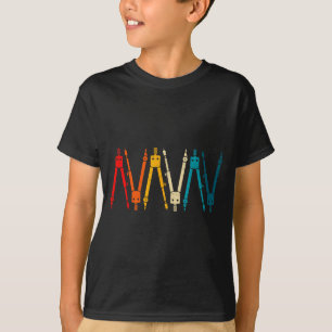 Funny Retro Architect Comp Rainbow Design  T-Shirt