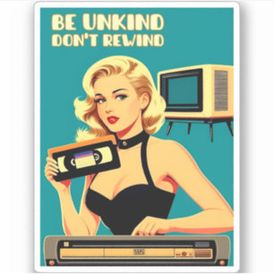 Funny Retro Art Style 80s Don't Rewind VHS Tape