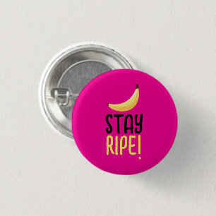 Funny Retro Banana Party Favours Puns Editable 3 Cm Round Badge