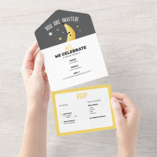 Funny Retro Banana Party Favours Puns Editable All In One Invitation