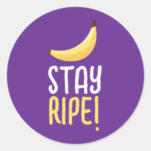 Funny Retro Banana Party Favours Puns Editable Classic Round Sticker