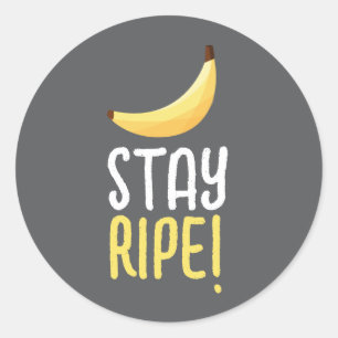 Funny Retro Banana Party Favours Puns Editable Classic Round Sticker