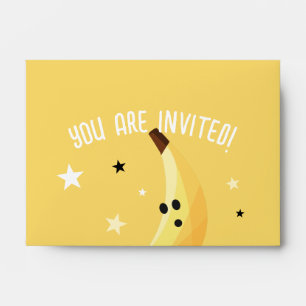 Funny Retro Banana Party Favours Puns Editable Envelope