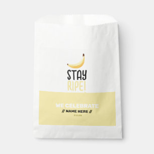 Funny Retro Banana Party Favours Puns Editable Favour Bag