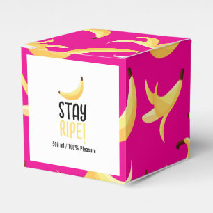 Funny Retro Banana Party Favours Puns Editable Favour Box